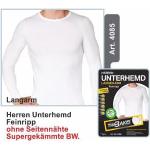 Weiße Langärmelige The Bakis Langarm-Unterhemden aus Baumwolle für Herren 2-teilig 