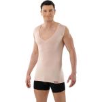 Nudefarbene Business Kurzärmelige Albert Kreuz Kurzarm-Unterhemden mit Knopf aus Microfaser für Herren Größe M 