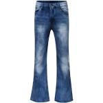 Blaue Vintage Slim Fit Jeans mit Reißverschluss aus Leinen für Herren Übergrößen 