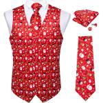 Rote Sterne Krawatten-Sets aus Seide für Herren Größe 3 XL Weihnachten 