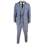 Blaue Vintage Harry Brown Businesskleidung für Herren Größe XXL 3-teilig 