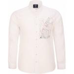 Reduzierte Weiße Maritime Langärmelige Campione Button Down Kragen Herrenlangarmhemden aus Baumwolle für den für den Frühling 