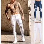 Weiße Streetwear Ripped Jeans & Zerrissene Jeans aus Denim für Herren Größe 3 XL 