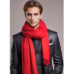 Rote Kaschmir-Schals aus Wolle für Herren 