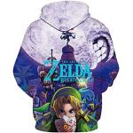 Herrenspiel The Legend of Zelda The Wilderness 3D Digitaldruck Hoodie, Baumwolle Lässige Cartoon mit Kapuze Kleidung übergroße Sweatshirts Pullover mit Kapuze für Jungen Mädchen