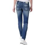 Blaue Herrlicher Piper Bio Slim Fit Jeans aus Denim für Damen Weite 31, Länge 32 