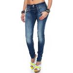 Reduzierte Blaue Herrlicher Pitch Slim Fit Jeans aus Denim für Damen Weite 24 