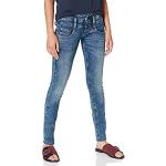 Blaue Herrlicher Pitch Slim Fit Jeans aus Denim für Damen Weite 27 