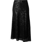 Schwarze A Linien Röcke mit Pailletten aus Polyester für Damen Größe XS 