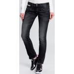 Schwarze Bestickte Vintage Herrlicher Piper Jeans mit Stickerei mit Reißverschluss aus Denim für Damen Größe XXL 