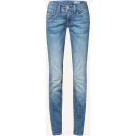 Reduzierte Blaue Herrlicher Gila Slim Fit Jeans aus Baumwolle für Damen Größe XS 