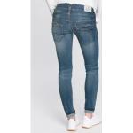 Slim-fit-Jeans HERRLICHER "PITCH SLIM ORGANIC" blau (mid 031) Damen Jeans Röhrenjeans
