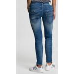 Slim-fit-Jeans HERRLICHER "PITCH SLIM ORGANIC" blau (blue sea 879) Damen Jeans Röhrenjeans