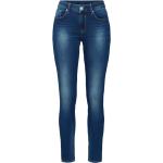 Blaue Herrlicher High Waist Jeans mit Reißverschluss aus Denim für Damen Größe XS Weite 26, Länge 32 