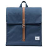 Herschel Unisex City Mid-Volume Backpack - Navy/ Tan Synthetic Leather / Mid-Volume 14.0L