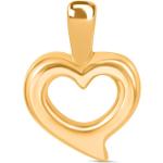 Reduzierte Goldene Motiv Herzanhänger für Damen zum Valentinstag 