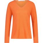 Reduzierte Orange Herzen's Angelegenheit V-Ausschnitt Kaschmir-Pullover aus Wolle für Damen Größe S 
