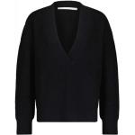 Reduzierte Schwarze Herzen's Angelegenheit V-Ausschnitt Kaschmir-Pullover aus Wolle für Damen Größe XS 