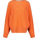 Reduzierte Orange Oversize Herzen's Angelegenheit U-Boot-Ausschnitt Kaschmir-Pullover aus Wolle für Damen Größe S 