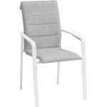Graue Stuhlsessel aus Aluminium stapelbar Breite 50-100cm, Höhe 50-100cm, Tiefe 100-150cm 