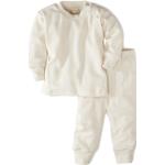 Beige hessnatur Babyserie Nachhaltige Kinderschlafanzüge & Kinderpyjamas mit Knopf für Babys Größe 68 