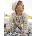 Beige Casual Langärmelige hessnatur Bio Nachhaltige Fleece-Overalls für Kinder mit Strand-Motiv aus Jersey für Babys Größe 98 