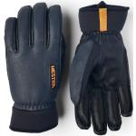 Reduzierte Blaue Hestra Army Leather Lederhandschuhe aus Leder für Herren Größe XS für den für den Winter 