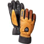 Reduzierte Braune Hestra Army Leather Fingerhandschuhe aus Leder für Herren Größe 7 für den für den Winter 