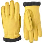 Gelbe Hestra Primaloft Gefütterte Handschuhe aus Leder für Herren für den für den Winter 