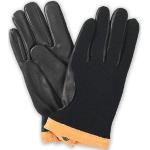 Schwarze Hestra Gefütterte Handschuhe aus Leder für Herren Größe 7 für den für den Winter 