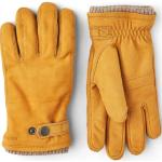 Hellbraune Hestra Gefütterte Handschuhe aus Nubukleder für Herren Größe 8 für den für den Winter 