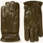 Reduzierte Grüne Hestra Gefütterte Handschuhe aus Leder für Herren Größe 9 für den für den Winter 