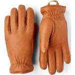 Reduzierte Orange Hestra Lederhandschuhe aus Leder für Damen Größe S 