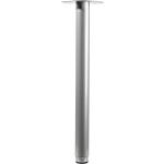 Silberne Hettich ProDecor Runde Tischbeine & Tischfüße Breite 100-150cm, Höhe 100-150cm, Tiefe 0-50cm 