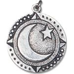 Silberne Motiv Keltische Anhänger mit Sternzeichen-Motiv 