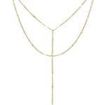 Goldene Minimalistische Zweireihige Halsketten poliert aus Edelstahl für Damen 