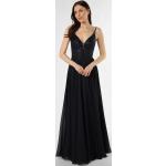 Marineblaue Maxi V-Ausschnitt Lange Abendkleider aus Chiffon für Damen Größe XS 