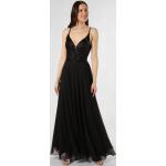 Schwarze Maxi V-Ausschnitt Lange Abendkleider aus Chiffon für Damen Größe XS 