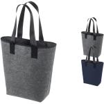 Anthrazitfarbene Halfar Einkaufstaschen & Shopping Bags mit Reißverschluss aus Filz für Herren 