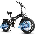 HFRYPShop RX20Max E-Bike Elektrofahrrad, 20'' E Fatbike mit Zwei Motoren | 816Wh 48V Lithiumbatterie, Klapprad E-Bike für Berggebiete/Steile Hänge | All Terrain Ebike für Herren Damen