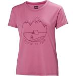 Pinke Helly Hansen Graphic T-Shirts aus Polyester für Damen für den für den Sommer 