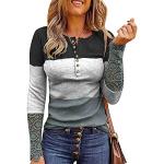 Graue Gothic Langärmelige Rundhals-Ausschnitt Damensweatshirts aus Jersey Größe M für den für den Herbst 