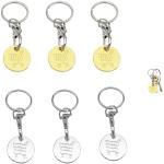 Reduzierte Silberne Schlüsselanhänger mit Einkaufschip aus Metall für Damen 