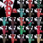Krawatten-Sets aus Seide für Herren Weihnachten 