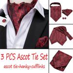 Rote Paisley Krawatten-Sets aus Seide für Herren 