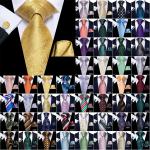 Goldene Krawatten-Sets aus Seide für Herren 