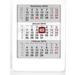 2022 & 2023 - mit Drehmechanik Truento 3-Monats-Tischkalender für 2 Jahre weiß/weiß/schwarz 