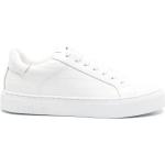 Weiße Hide & Jack Low Sneaker aus Kalbsleder für Herren Größe 42 mit Absatzhöhe bis 3cm 