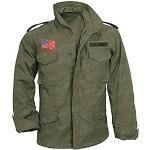 HiFacon John Rambo First Blood Sylvester Stallone M65 Military US Army Olive Green Cotton Coat Jacket Gr. L, olivgrün