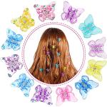 Bunte Haarschleifen mit Insekten-Motiv aus Kunststoff für Kinder 12-teilig 